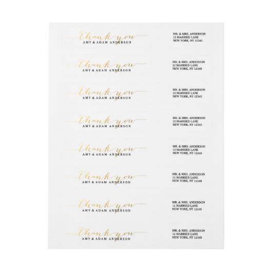 Het manuscript Dank u het Etiket van het Adres van (Vel)