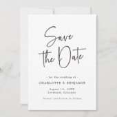 Het manuscript Eenvoudig sparen de Datum Save The Date (Voorkant)