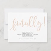 Het manuscript eindelijk Editable Kleur bewaart de Save The Date (Voorkant)