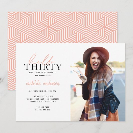 Het manuscript & geometrische dertigste verjaardag (Voorkant / Achterkant)