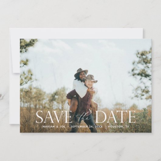 Het manuscript H Modern 2 Foto sparen de Datum Kaart (Voorkant)