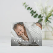 Het manuscript introduceert de Foto van de Baby Da Briefkaart (Staand voorkant)