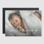 Het manuscript introduceert de Foto van de Baby Da Magnetische Uitnodiging (Voorkant / Achterkant)