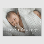 Het manuscript introduceert de Foto van de Baby Da Magnetische Uitnodiging (Voorkant)