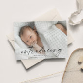 Het manuscript introduceert de Foto van de Baby Da Magnetische Uitnodiging