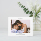 Het manuscript Stijlvolle Moderne Bieden van de Fo Aankondigingskaart (Staand voorkant)