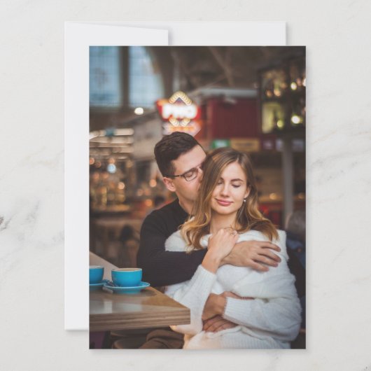 Het Manuscript V Modern 2 Foto sparen de Datum Kaart (Achterkant)