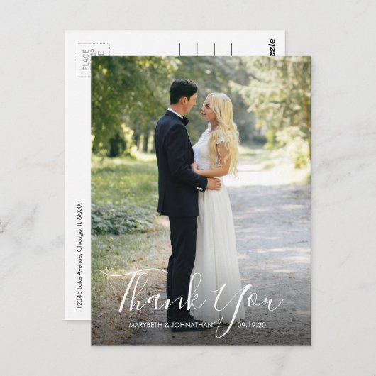 Het Manuscript van Anemone van de waterverf Dank u Briefkaart (Voorkant / Achterkant)