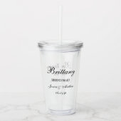 Het Manuscript van Bridesmaid Gepersonaliseerd Acryl Drinkbeker (Voorkant)