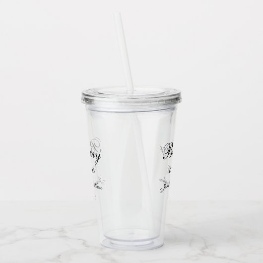 Het Manuscript van Bridesmaid Gepersonaliseerd Acryl Drinkbeker (Links)