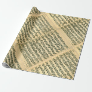 Het Manuscript van Chaconne van Bach voor solo Cadeaupapier
