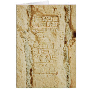 Het manuscript van Cuneiform op een palace muur