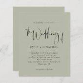 Het Manuscript van de begroting Bleek Sage Groene  (Voorkant / Achterkant)