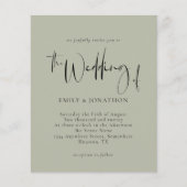 Het Manuscript van de begroting Bleek Sage Groene  (Voorkant)