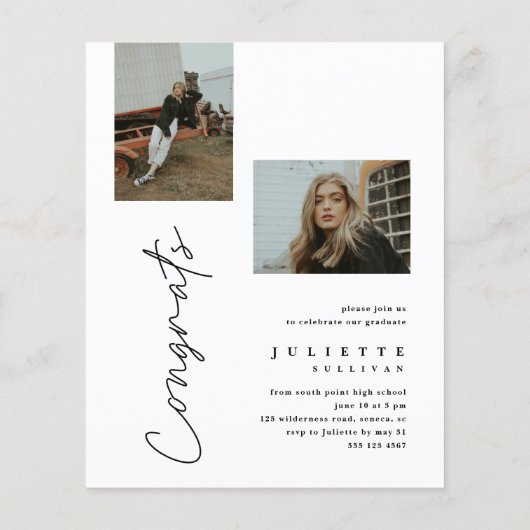 Het Manuscript van de begroting Eenvoudige Uitnodi (Achterkant)