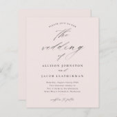 Het Manuscript van de begroting het Blush Roze Wed (Voorkant / Achterkant)