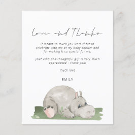 Het Manuscript van de begroting Hippo Baby shower 