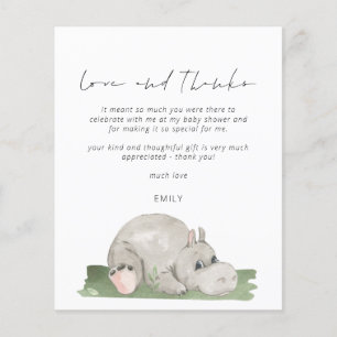Het Manuscript van de begroting Hippo Baby shower