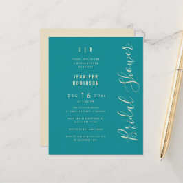 Het Manuscript van de begroting Modern Blauwgroen 