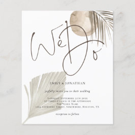 Het manuscript van de begroting wij doen Boho Pamp