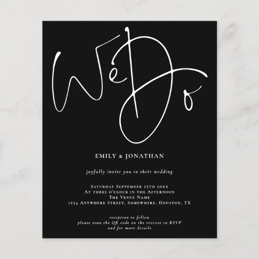 Het Manuscript van de begroting wij Zwarte QR Code (Voorkant)