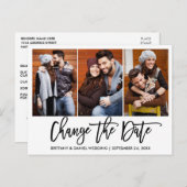 Het Manuscript van de borstel 3 Foto verandert de  Briefkaart (Voorkant / Achterkant)