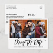 Het Manuscript van de borstel 3 Foto verandert de  Briefkaart (Voorkant / Achterkant)