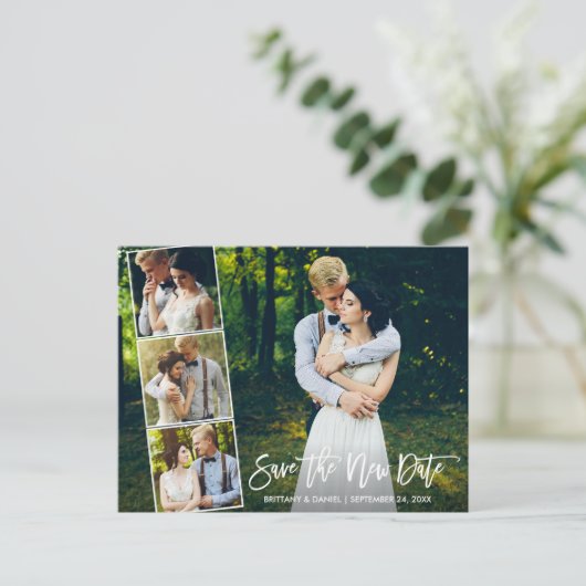 Het Manuscript van de borstel 4 Foto sparen de Nie Briefkaart (Staand voorkant)