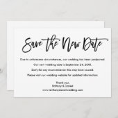 Het Manuscript van de borstel bewaart de Nieuwe Ka Save The Date (Voorkant / Achterkant)