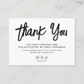 Het Manuscript van de borstel Dank u Wit Visitekaartje (Voorkant)