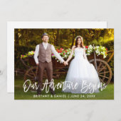 Het Manuscript van de borstel Ons avontuur begint  Bedankkaart (Voorkant / Achterkant)