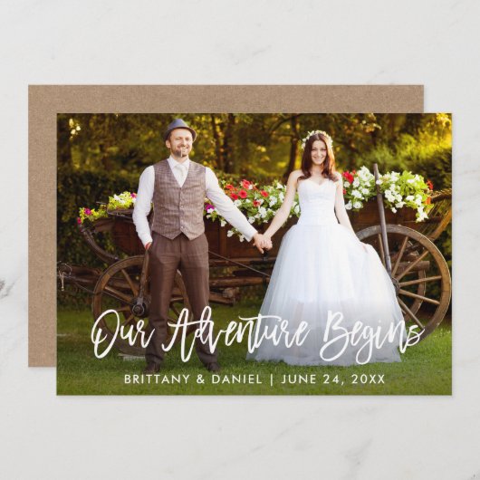 Het Manuscript van de borstel Ons avontuur begint  Kaart (Voorkant / Achterkant)