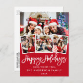 Het Manuscript van de borstel Prettige feestdagen Briefkaart (Voorkant / Achterkant)