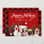 Het Manuscript van de borstel Prettige feestdagen  Feestdagenkaart (Voorkant / Achterkant)