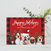 Het Manuscript van de borstel Prettige feestdagen  Feestdagenkaart (Staand voorkant)