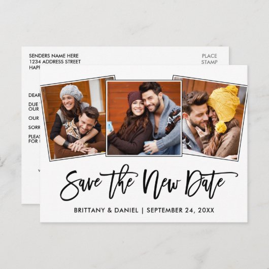 Het Manuscript van de borstel sparen de Nieuwe Dat Briefkaart (Voorkant / Achterkant)