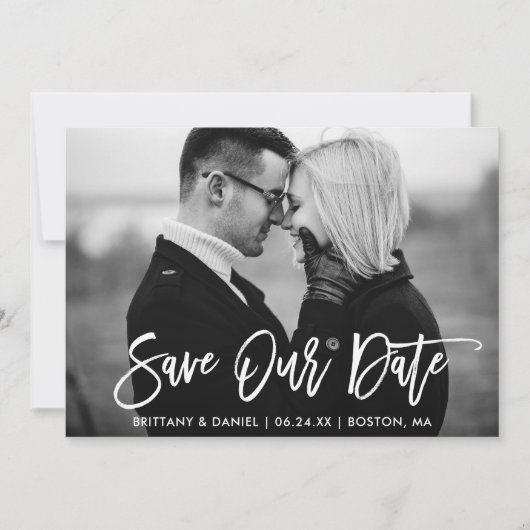 Het Manuscript van de borstel sparen Onze Zwarte e Bedankkaart (Voorkant)