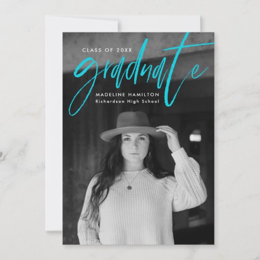 Het Manuscript van de Borstel van de Turquoise 4 F Aankondiging (Voorkant)