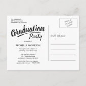 Het Manuscript van de Borstel van de Witte van het Uitnodiging Briefkaart (Achterkant)