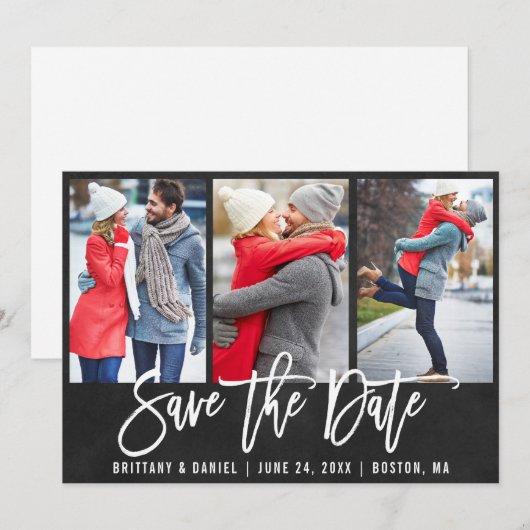 Het Manuscript van de Borstel van het Chalkboard 3 Kaart (Voorkant / Achterkant)