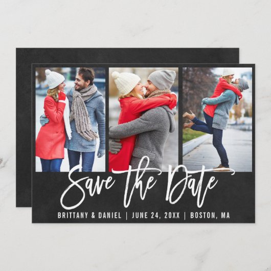 Het Manuscript van de Borstel van het Chalkboard 3 Kaart (Voorkant / Achterkant)