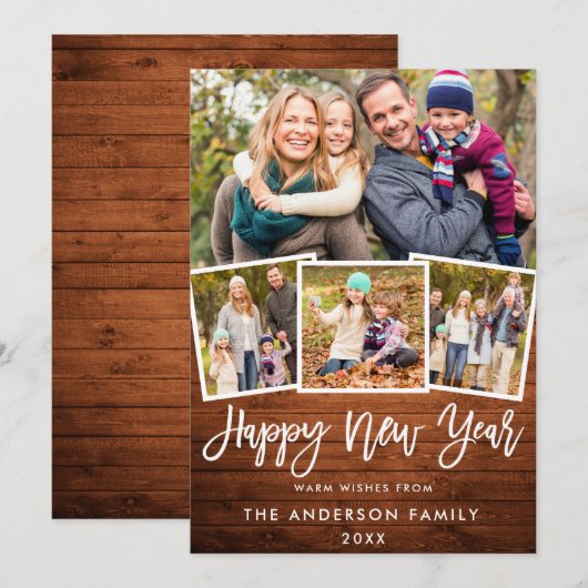 Het Manuscript van de Borstel van Rustic 4 van het Feestdagenkaart (Voorkant / Achterkant)