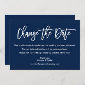 Het Manuscript van de borstel verandert de Datum B Save The Date (Voorkant / Achterkant)