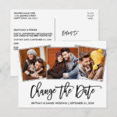 Het Manuscript van de borstel verandert de Datum N Briefkaart (Voorkant / Achterkant)