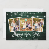 Het Manuscript van de borstel verlicht Groen Hout  Feestdagenkaart (Voorkant)