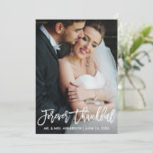 Het Manuscript van de borstel voor ooit Thankful W Bedankkaart (Staand voorkant)