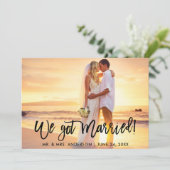 Het Manuscript van de borstel wij trouwde de feest Aankondiging (Staand voorkant)