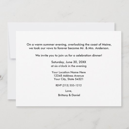 Het Manuscript van de borstel wij trouwde de feest Aankondiging (Achterkant)