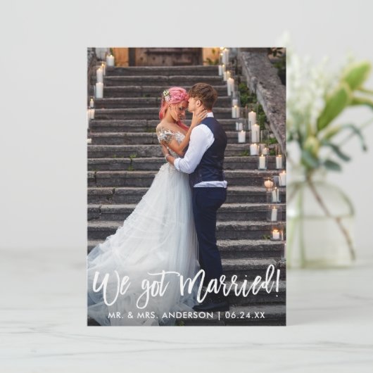 Het Manuscript van de borstel wij trouwde de feest Aankondiging (Staand voorkant)