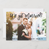 Het Manuscript van de borstel wij trouwde met paar Aankondiging (Voorkant)